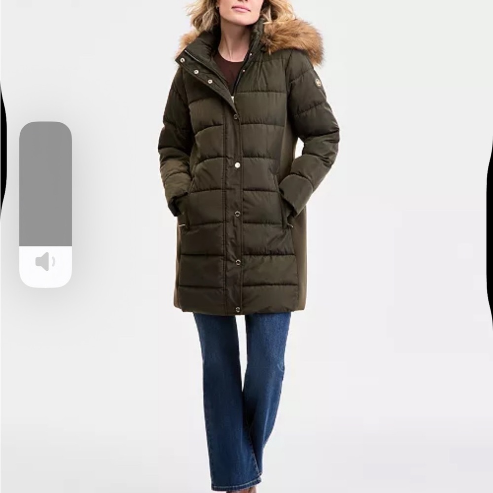 MICHAEL Michael Kors Olive Puffer Coat
